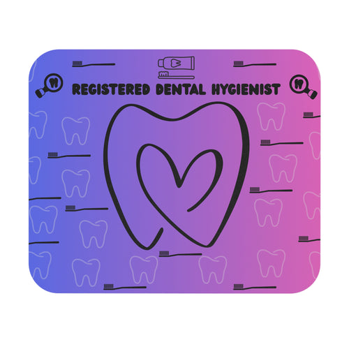 Registered Dental Hygienist Mouse Pad - Colorful Tooth Design for Dental Professionals