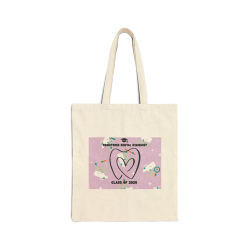 Whimsical Cotton Canvas Tote Bag – Class of 2026 RDH Graduates
